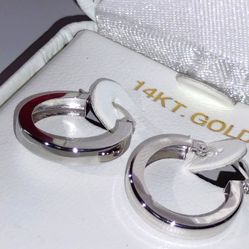14KT Solid White Gold 🪙🥇 Earrings